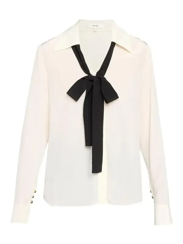 Point Collar Silk Shirt