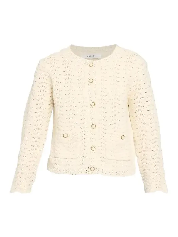 The Chevron Pointelle Knit Cardigan The Chevron Pointelle Knit Cardigan