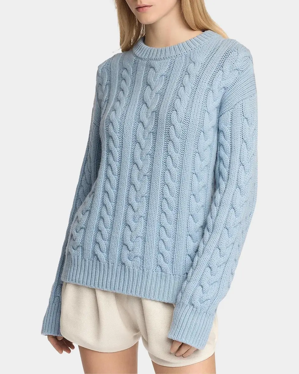 Malo Cable-Knit Cashmere Crewneck Sweater | Thumbnail 4 Malo Cable-Knit Cashmere Crewneck Sweater | Thumbnail 4