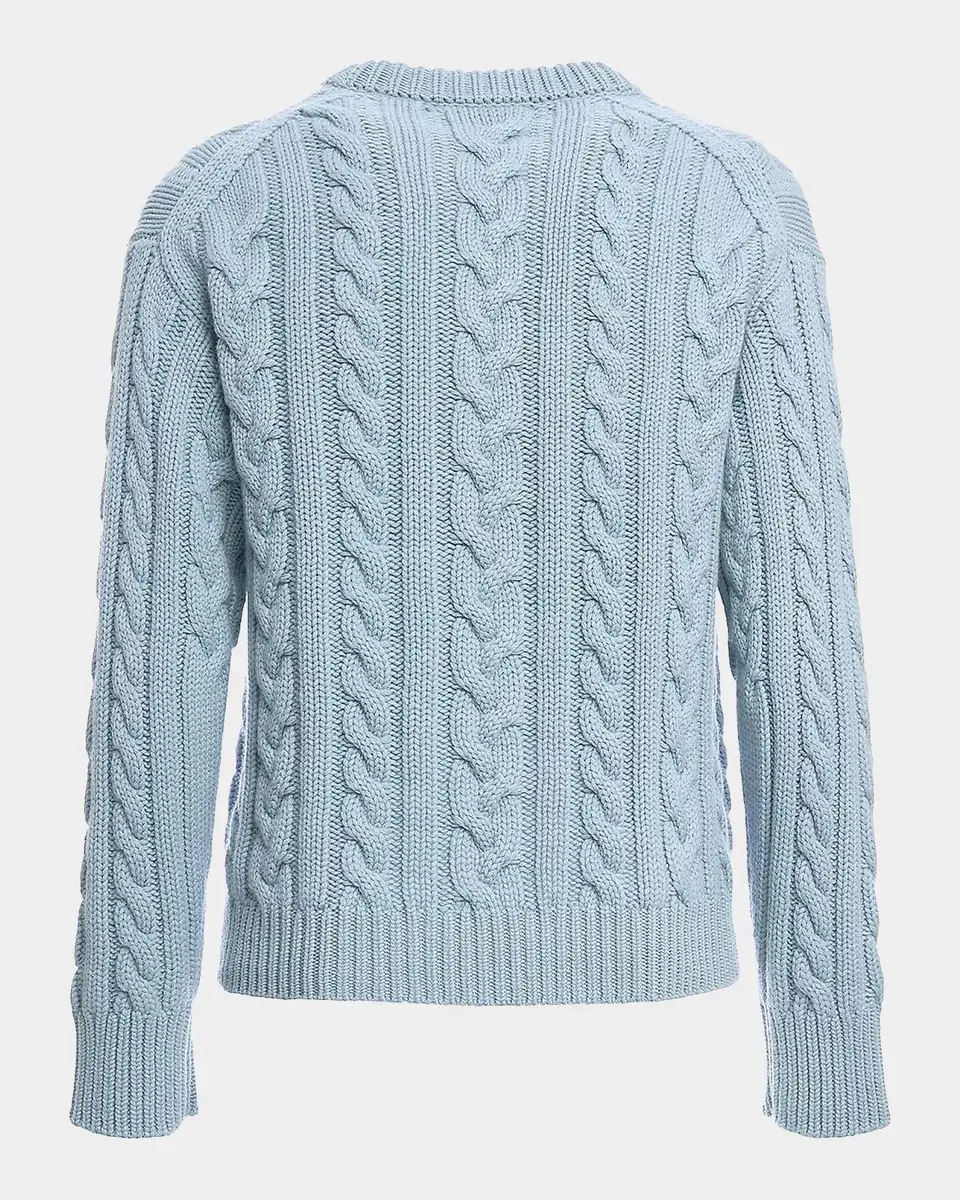 Malo Cable-Knit Cashmere Crewneck Sweater | Thumbnail 8 Malo Cable-Knit Cashmere Crewneck Sweater | Thumbnail 8