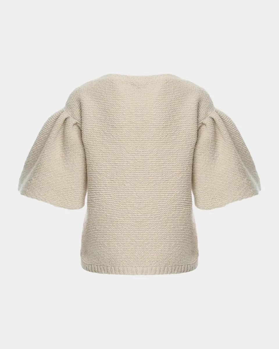 Malo Wool-Cashmere Knit Puff-Sleeve Top | Thumbnail 4 Malo Wool-Cashmere Knit Puff-Sleeve Top | Thumbnail 4