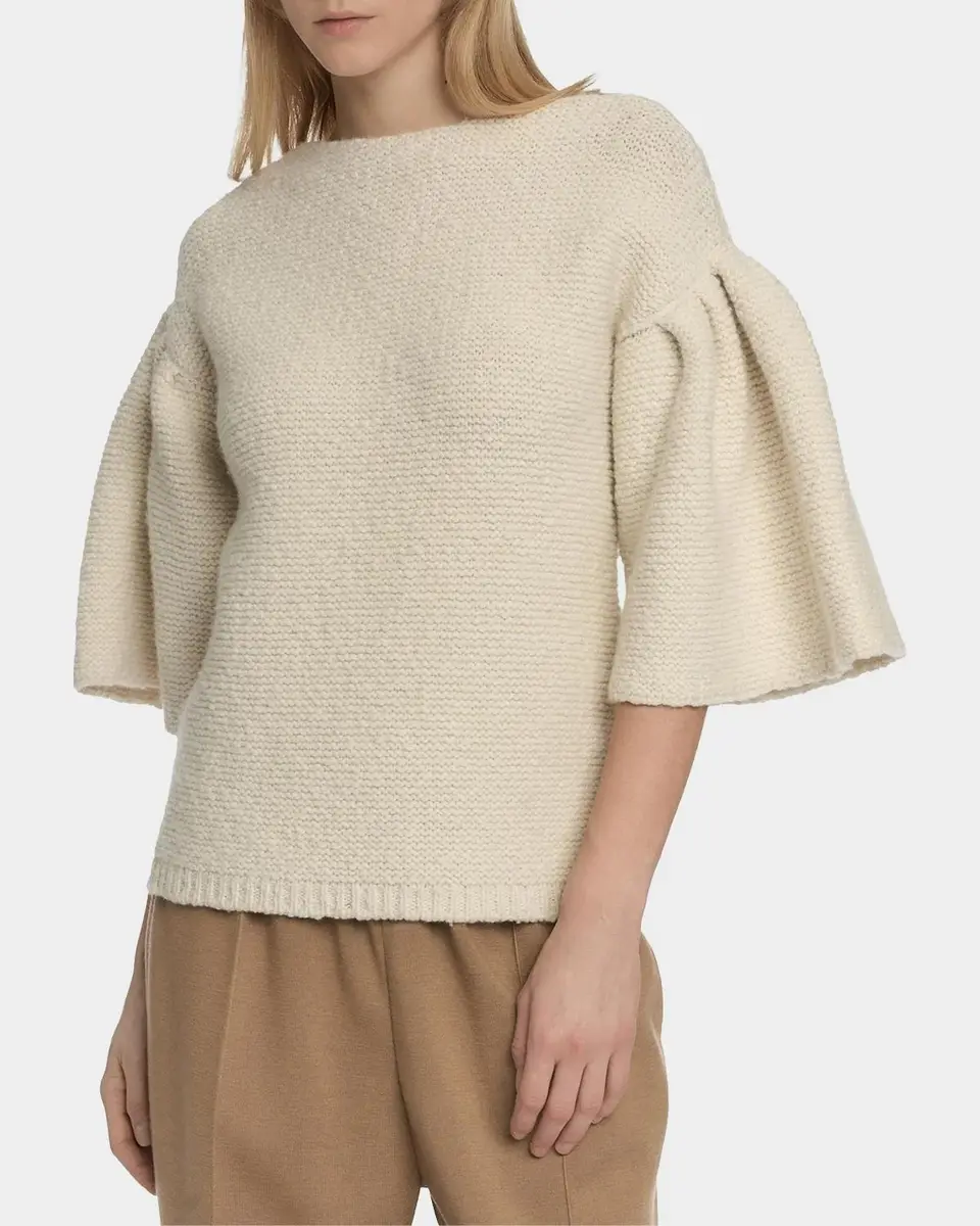 Malo Wool-Cashmere Knit Puff-Sleeve Top | Thumbnail 7 Malo Wool-Cashmere Knit Puff-Sleeve Top | Thumbnail 7