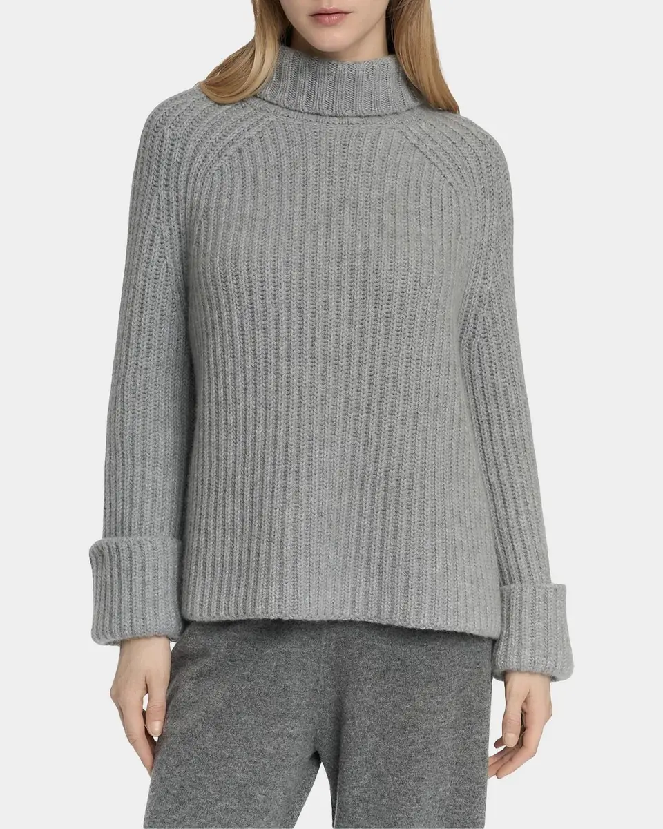 Malo Rib-Knit Cashmere Raglan Turtleneck Sweater | Thumbnail 4 Malo Rib-Knit Cashmere Raglan Turtleneck Sweater | Thumbnail 4