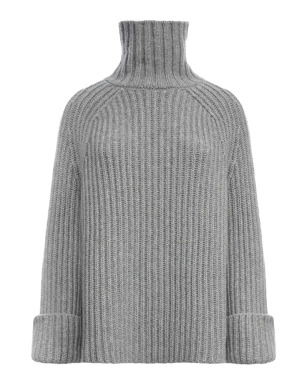 Malo Rib-Knit Cashmere Raglan Turtleneck Sweater