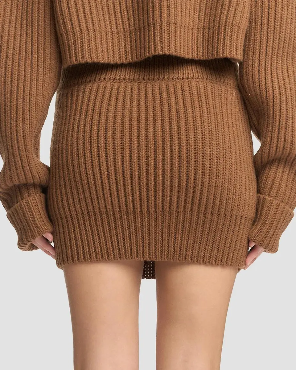 Malo Rib-Knit Cashmere Miniskirt | Thumbnail 3