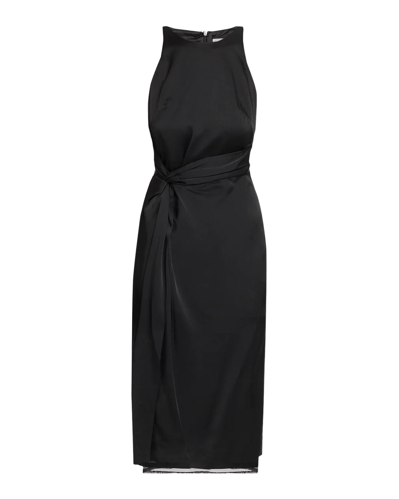 Sleeveless Sarong Halter Midi Dress