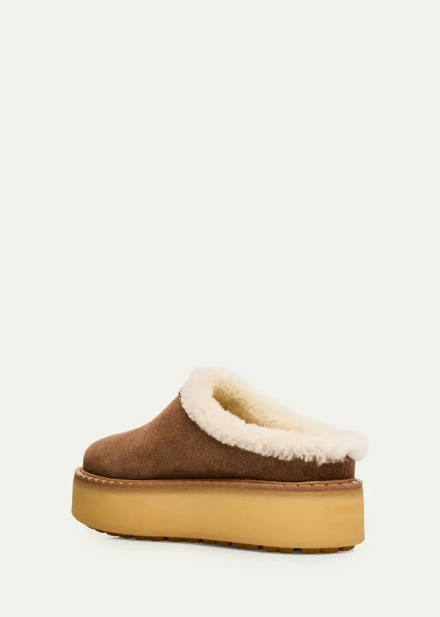Prada Suede Shearling Cozy Platform Mules | Thumbnail 4