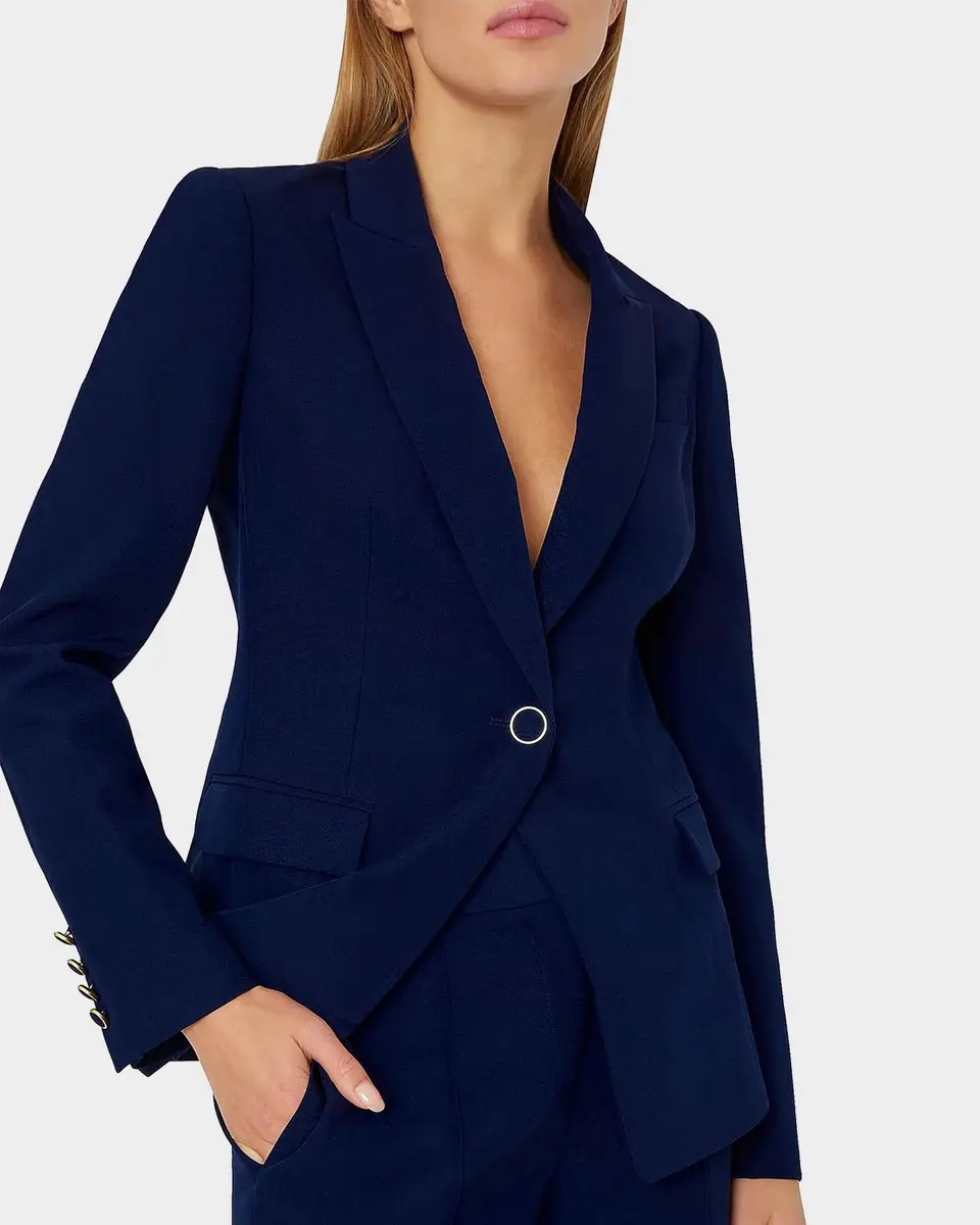 Milly Avery Single-Button Cady Blazer | Thumbnail 4 Milly Avery Single-Button Cady Blazer | Thumbnail 4