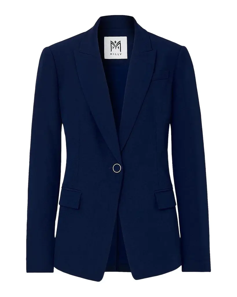 Milly Avery Single-Button Cady Blazer | Image 1 Milly Avery Single-Button Cady Blazer | Image 1