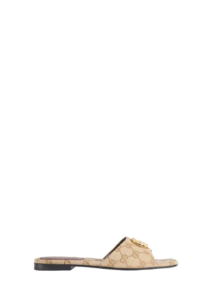 Gucci Marmont GG Canvas Slide Sandals | Image 1 Gucci Marmont GG Canvas Slide Sandals | Image 1