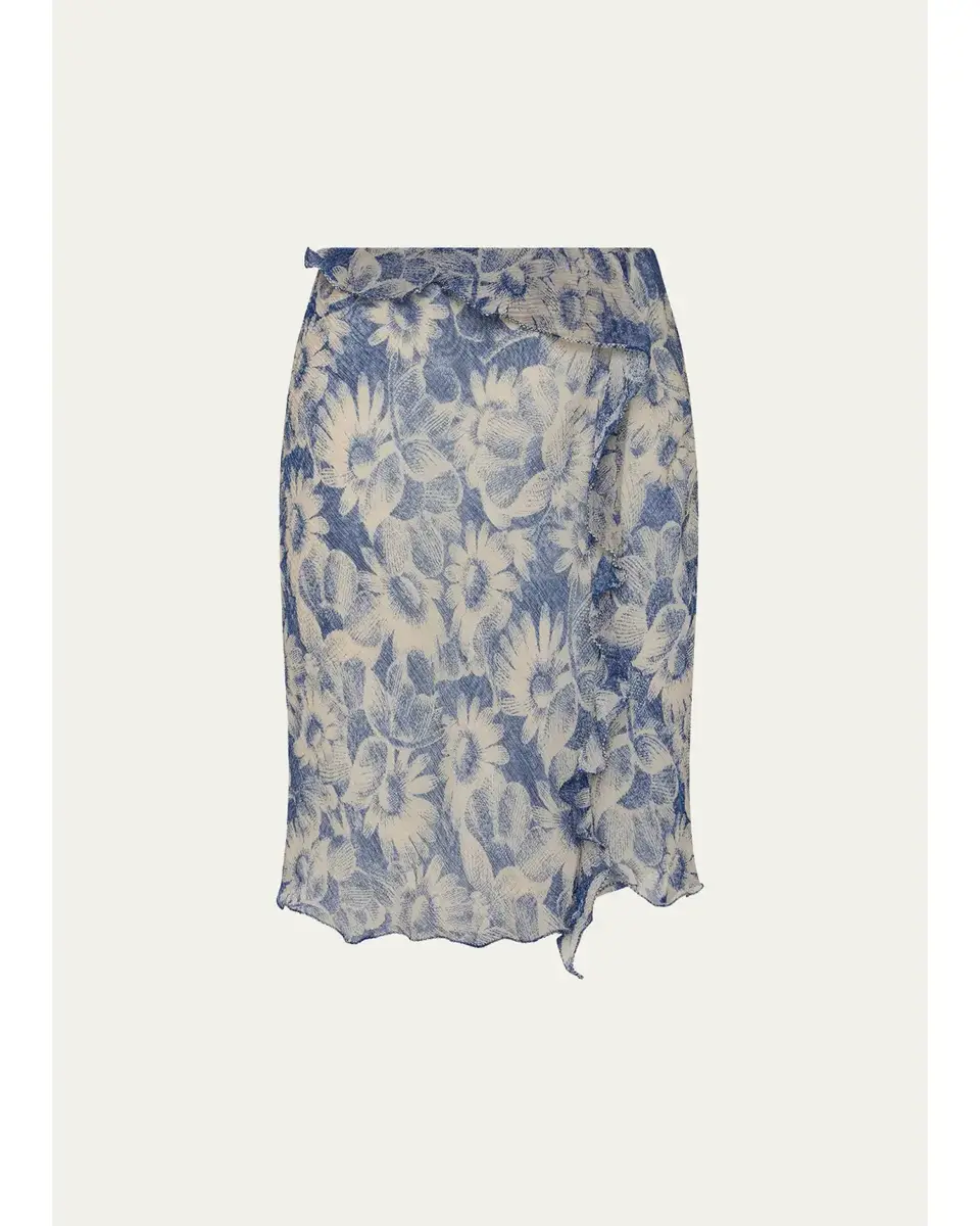 SIR. Lilia Ruffle Midi Skirt | Image 1 SIR. Lilia Ruffle Midi Skirt | Image 1
