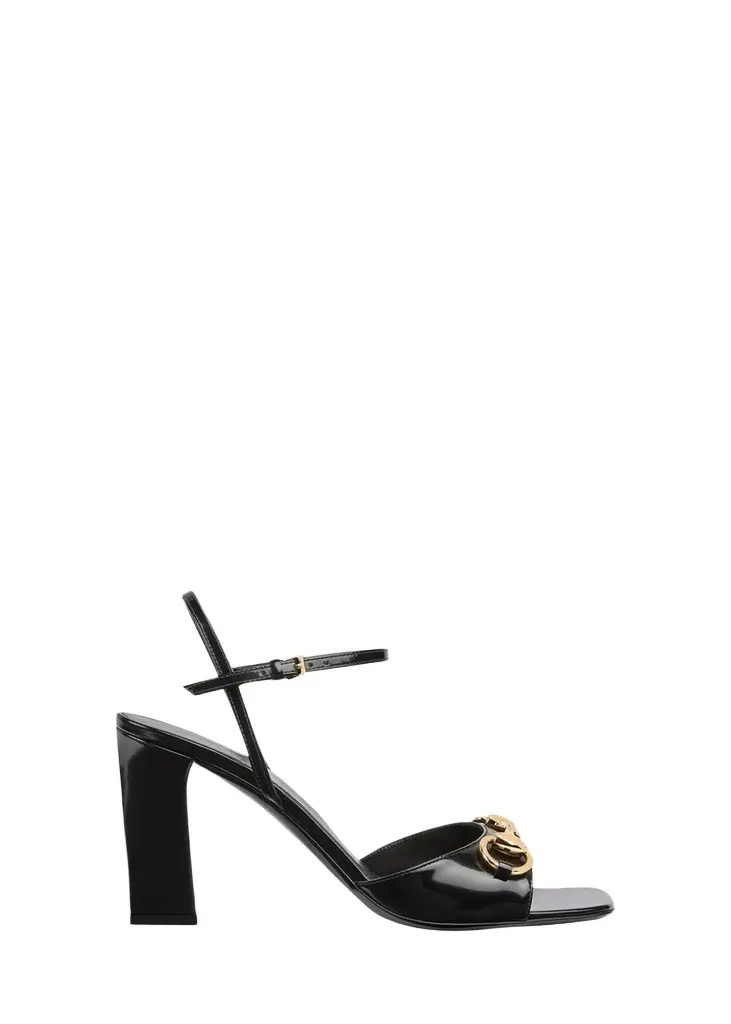 Gucci 85mm Signora Leather Ankle-Strap Sandals | Image 1 Gucci 85mm Signora Leather Ankle-Strap Sandals | Image 1