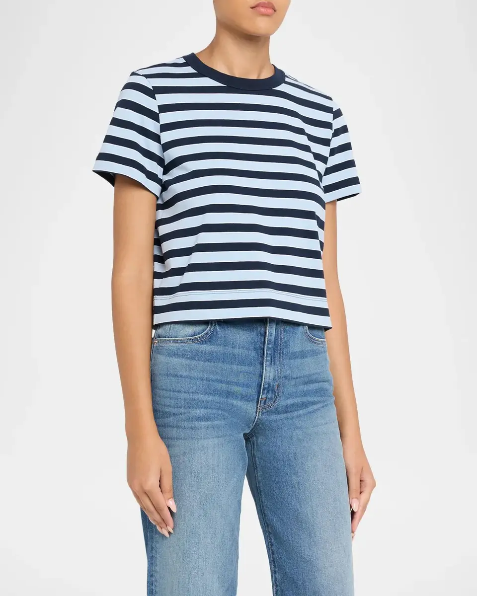 Frame The Boxy Striped Tee | Thumbnail 4 Frame The Boxy Striped Tee | Thumbnail 4