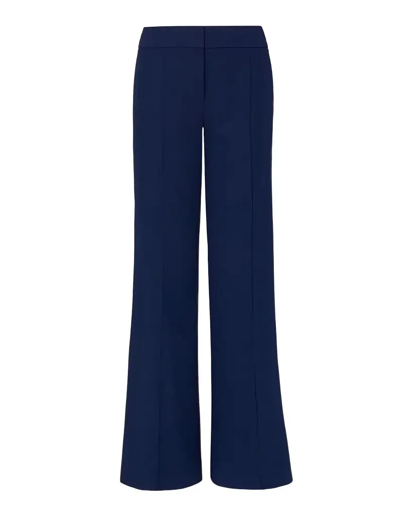 Milly Nash High-Rise Wide-Leg Cady Pants | Image 1 Milly Nash High-Rise Wide-Leg Cady Pants | Image 1