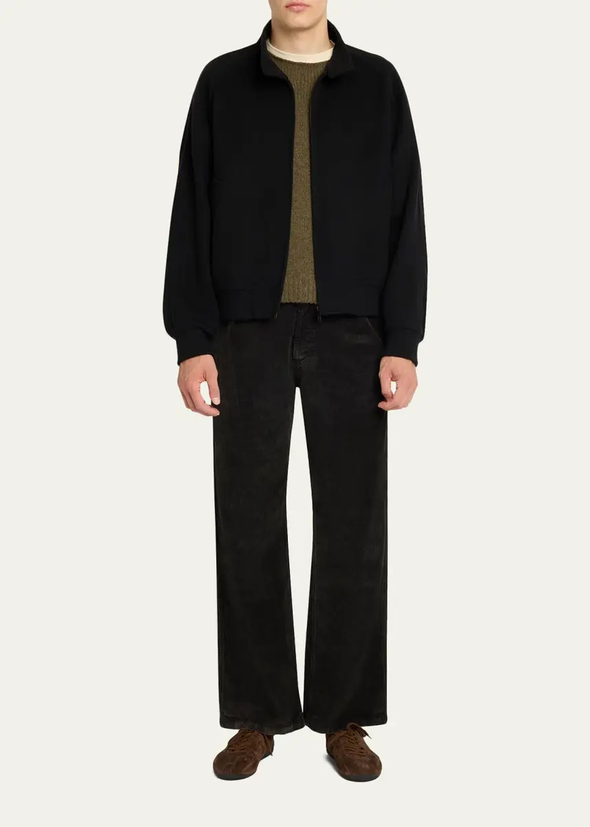 The Row Men's Paulo Mid-Rise Wide-Leg Corduroy Pants | Thumbnail 3 The Row Men's Paulo Mid-Rise Wide-Leg Corduroy Pants | Thumbnail 3
