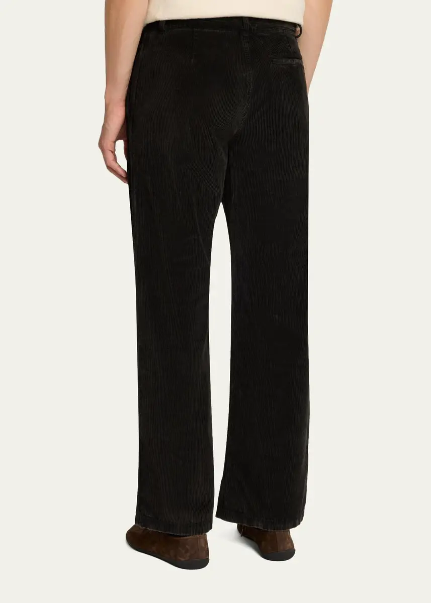 The Row Men's Paulo Mid-Rise Wide-Leg Corduroy Pants | Thumbnail 4 The Row Men's Paulo Mid-Rise Wide-Leg Corduroy Pants | Thumbnail 4