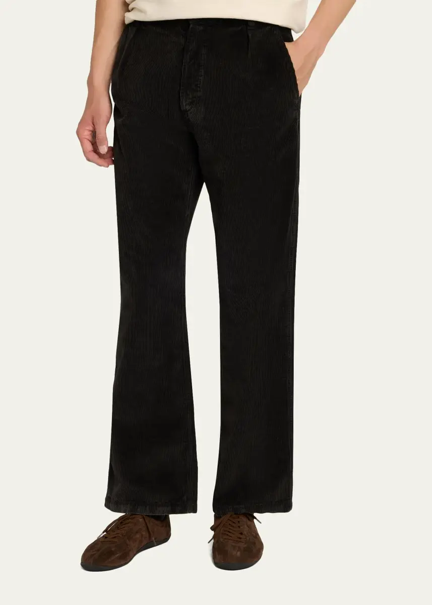 The Row Men's Paulo Mid-Rise Wide-Leg Corduroy Pants | Thumbnail 5 The Row Men's Paulo Mid-Rise Wide-Leg Corduroy Pants | Thumbnail 5