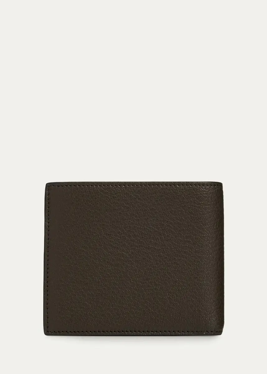 Saint Laurent Men's East-West YSL Bifold Wallet in Grained Leather | Thumbnail 4 Saint Laurent Men's East-West YSL Bifold Wallet in Grained Leather | Thumbnail 4