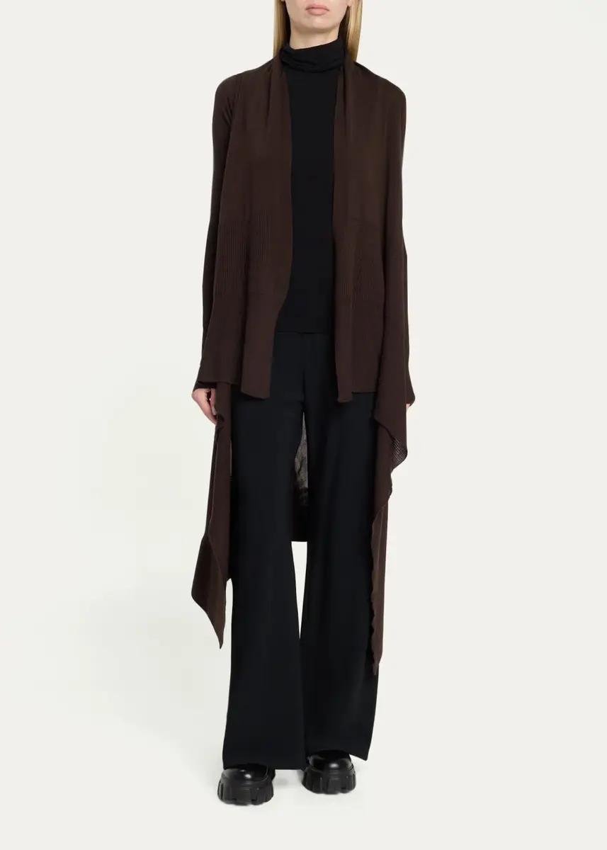 Rick Owens Wool Knit Long Wrap Cardigan | Thumbnail 2 Rick Owens Wool Knit Long Wrap Cardigan | Thumbnail 2