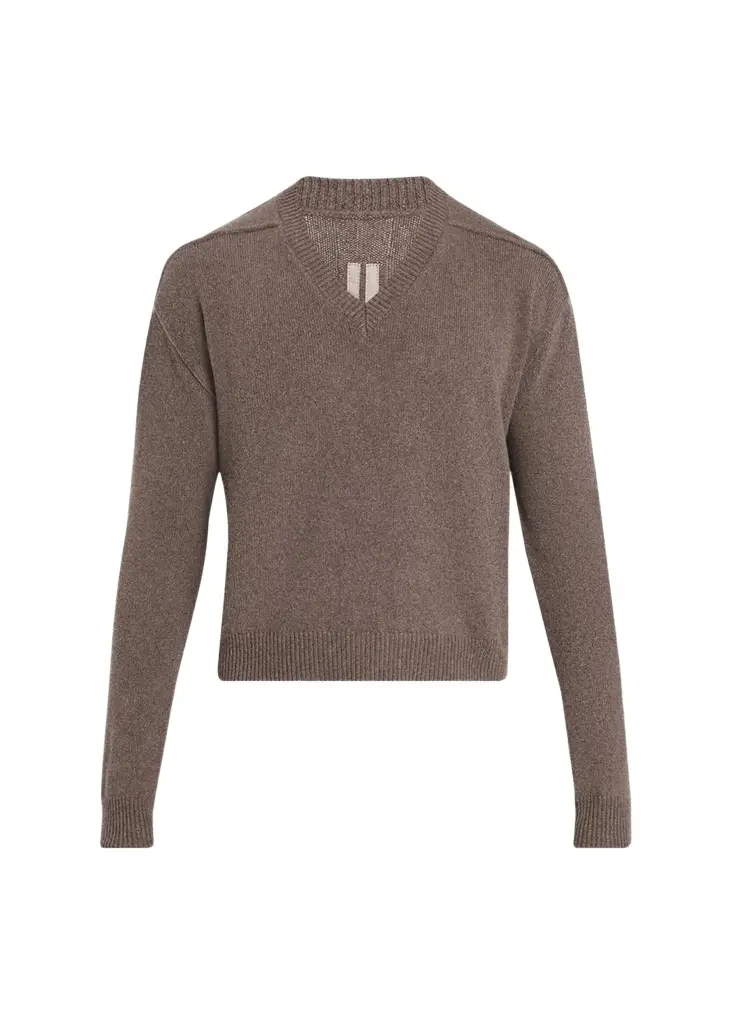 Rick Owens Men's Cashmere and Wool V-Neck Sweater | Image 1 Rick Owens Men's Cashmere and Wool V-Neck Sweater | Image 1