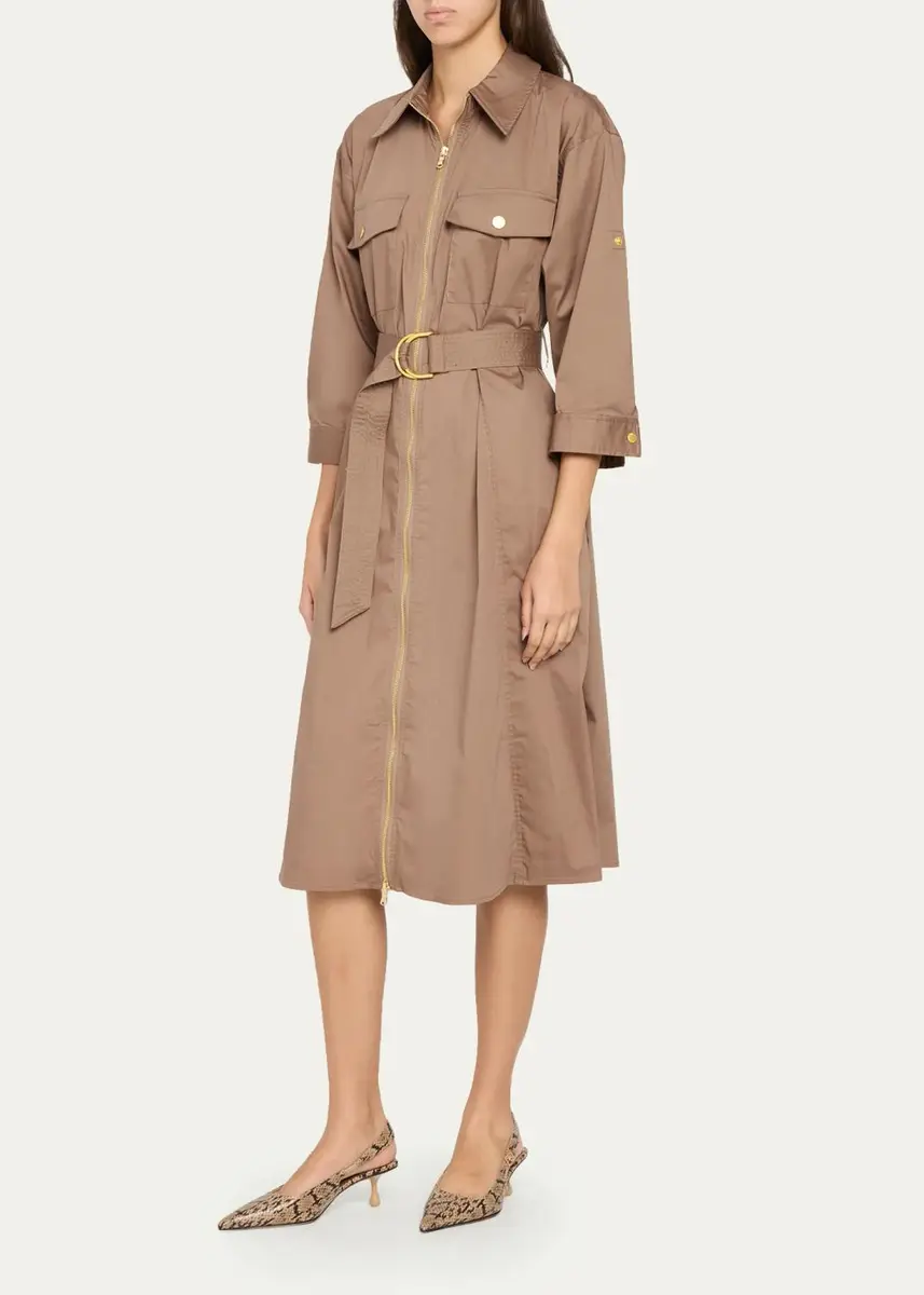 L'Agence Callen Belted Midi Shirtdress | Thumbnail 4