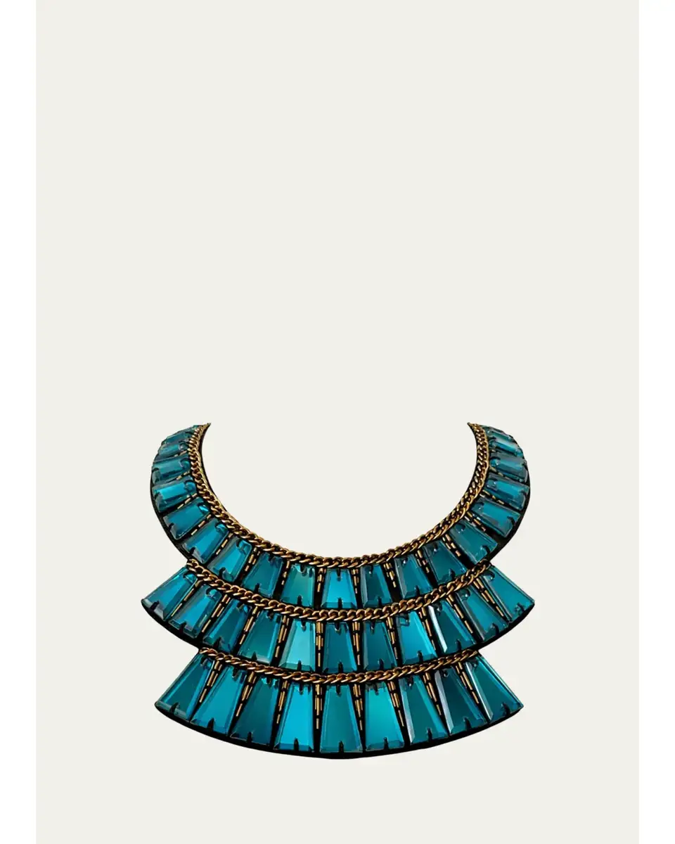 RANJANA KHAN Fiora Goldtone Glass Crystal Bib Necklace | Image 1 RANJANA KHAN Fiora Goldtone Glass Crystal Bib Necklace | Image 1