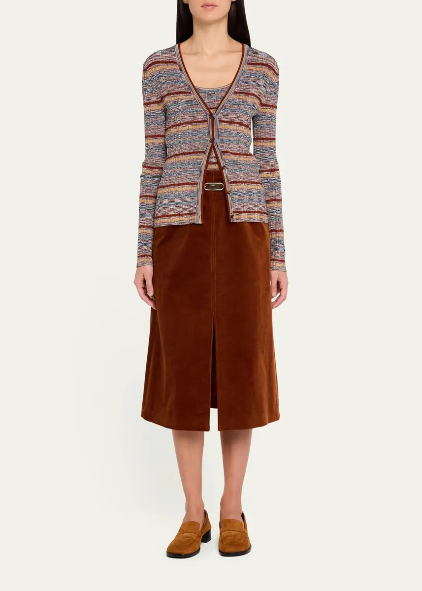 Veronica Beard Alexie Corduroy Midi Skirt | Thumbnail 2