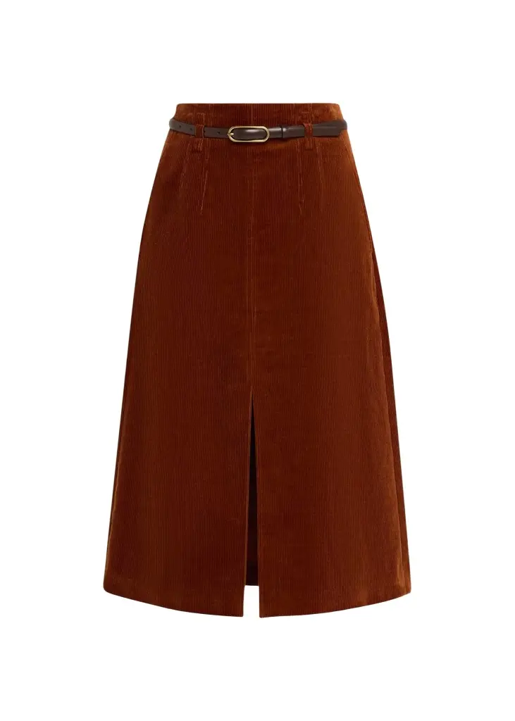 Veronica Beard Alexie Corduroy Midi Skirt