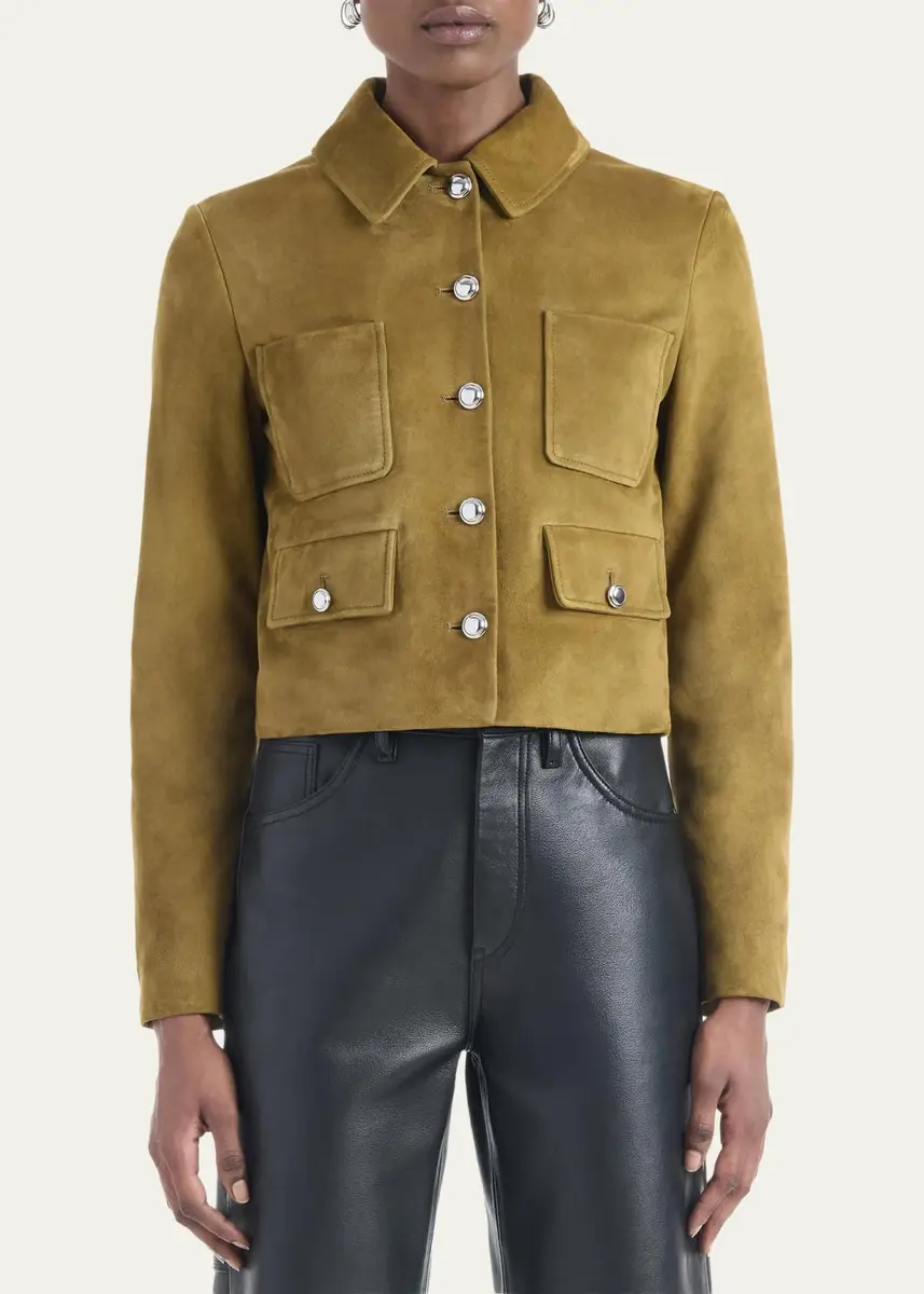 Altuzarra Astley Single-Breasted Suede Jacket | Thumbnail 4