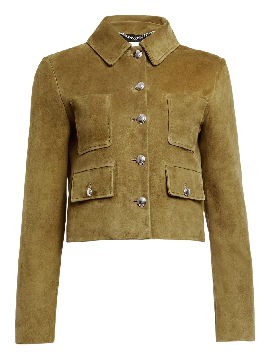 Altuzarra Astley Single-Breasted Suede Jacket