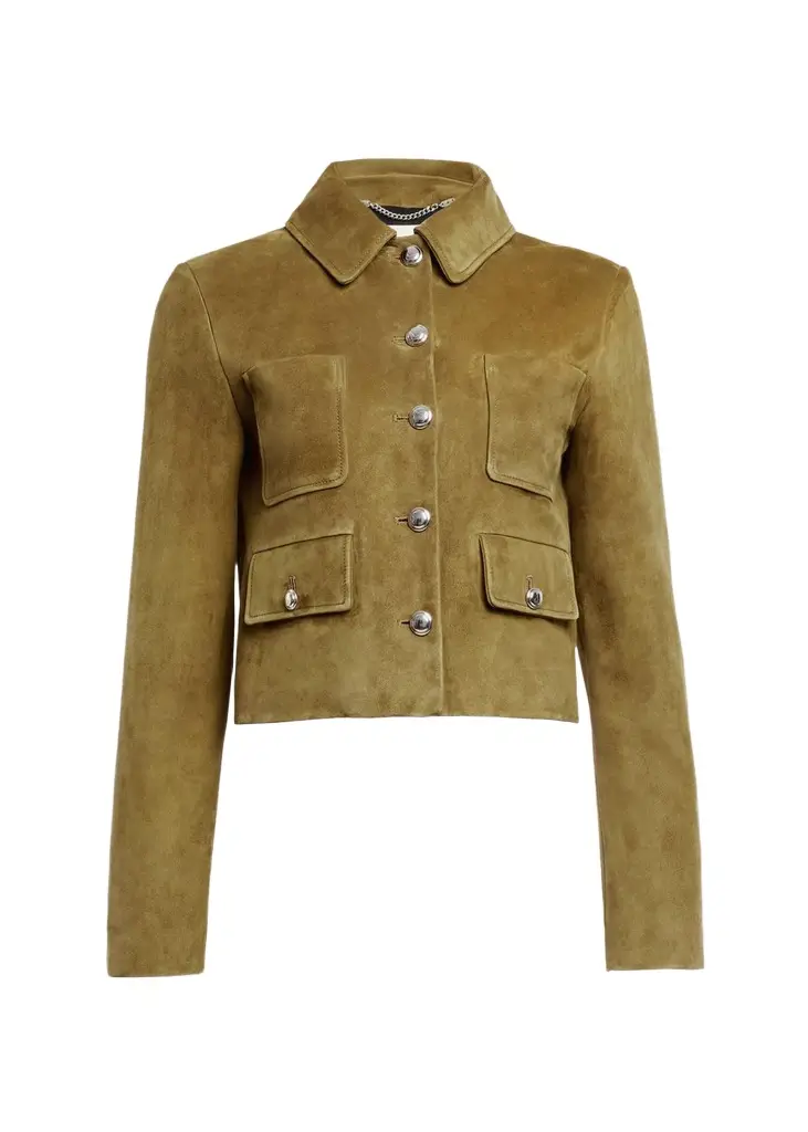 Altuzarra Astley Single-Breasted Suede Jacket | Image 1 Altuzarra Astley Single-Breasted Suede Jacket | Image 1