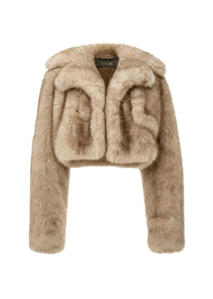 Toccin Bellamy Cropped Faux Fur Coat | Image 1 Toccin Bellamy Cropped Faux Fur Coat | Image 1