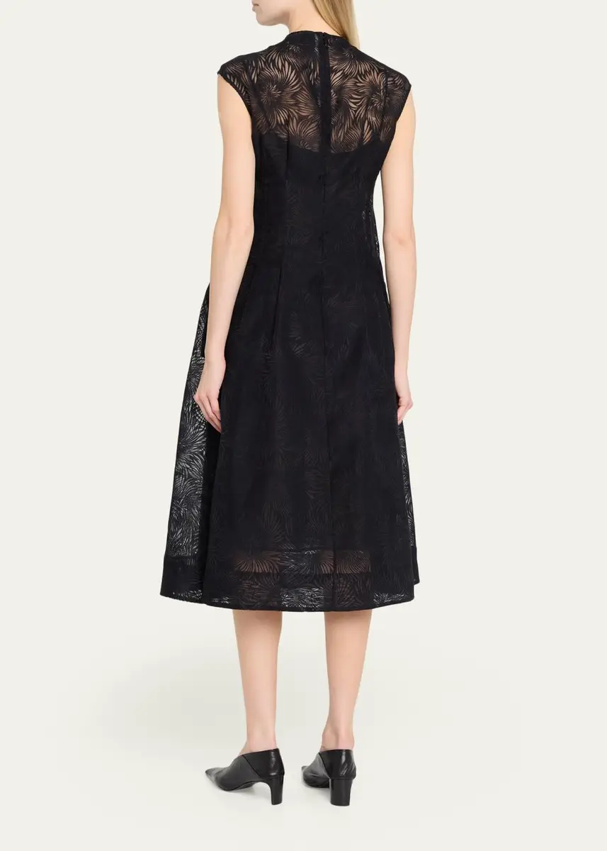 3.1 Phillip Lim Sleeveless Organza Fil Coupé Midi Dress | Thumbnail 3 3.1 Phillip Lim Sleeveless Organza Fil Coupé Midi Dress | Thumbnail 3