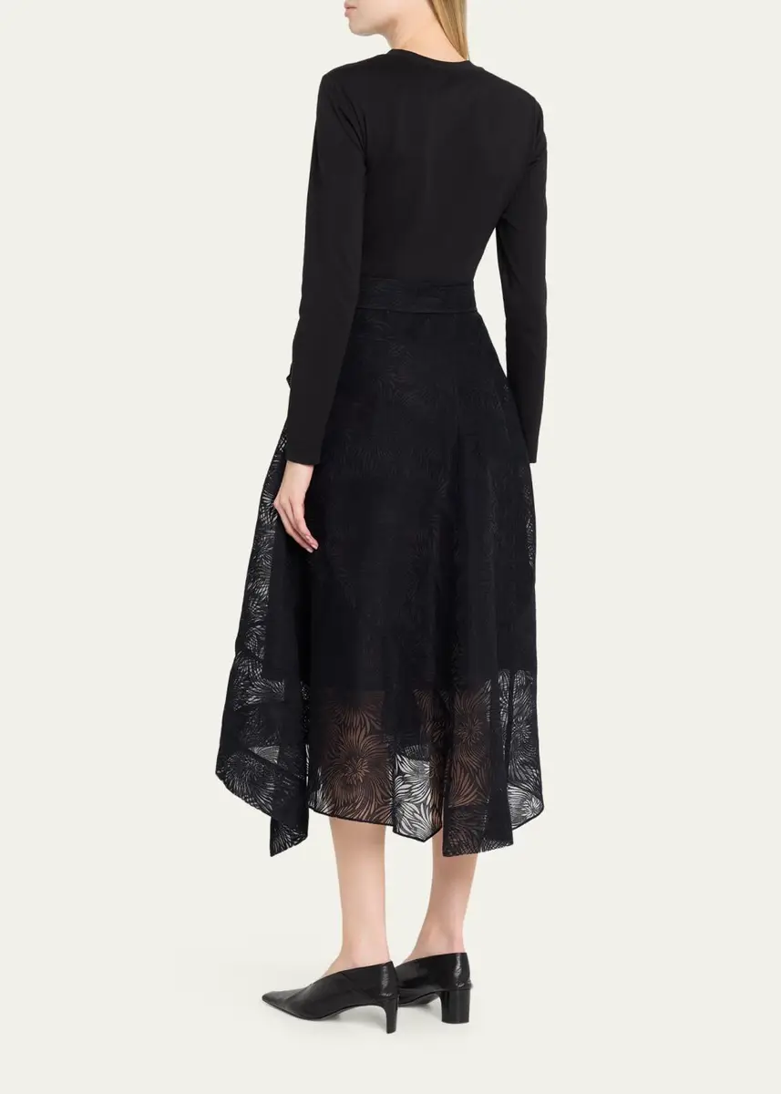 3.1 Phillip Lim Combo Long-Sleeve T-Shirt & Organza Midi Dress | Thumbnail 3 3.1 Phillip Lim Combo Long-Sleeve T-Shirt & Organza Midi Dress | Thumbnail 3