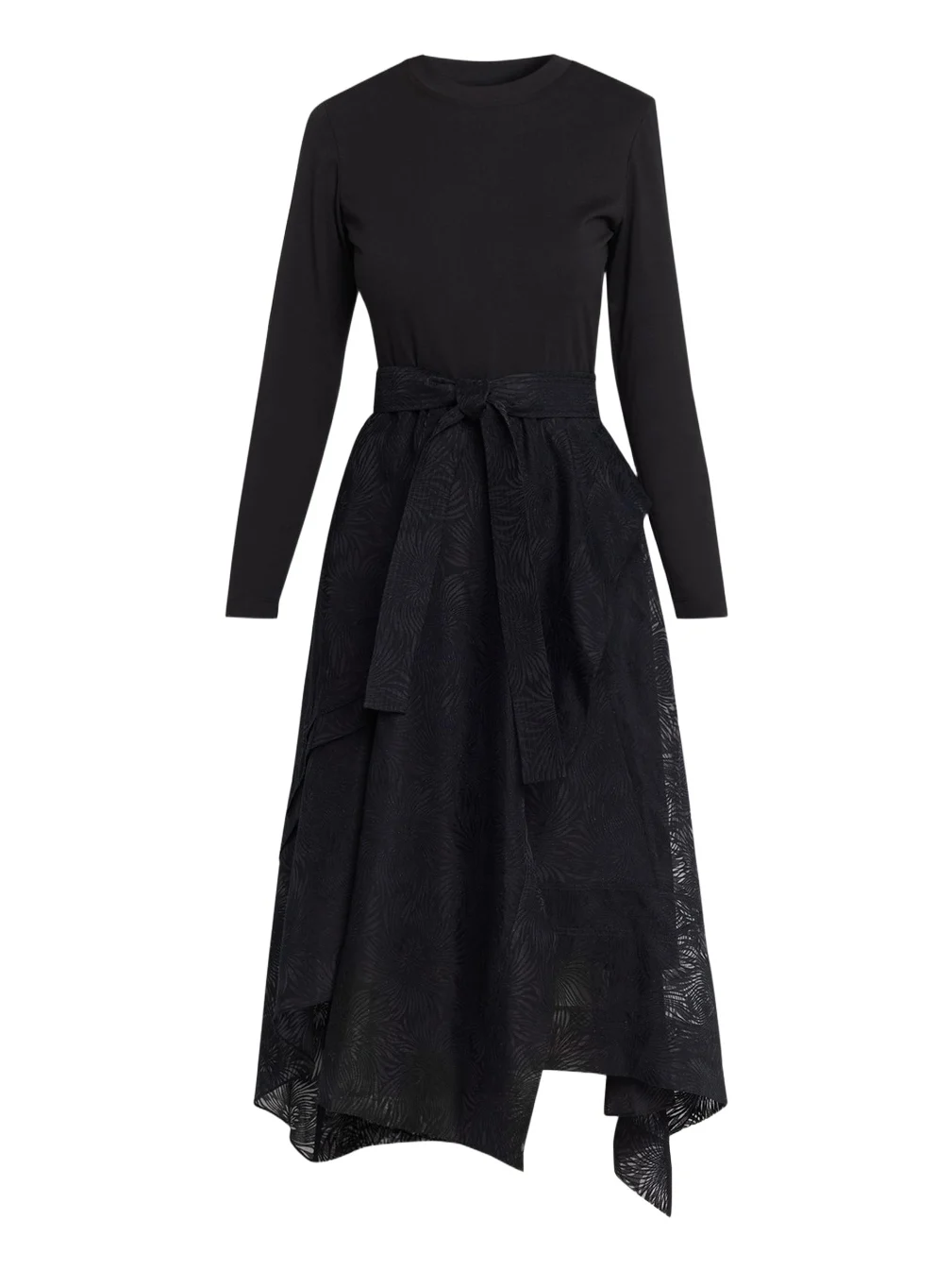 3.1 Phillip Lim Combo Long-Sleeve T-Shirt & Organza Midi Dress