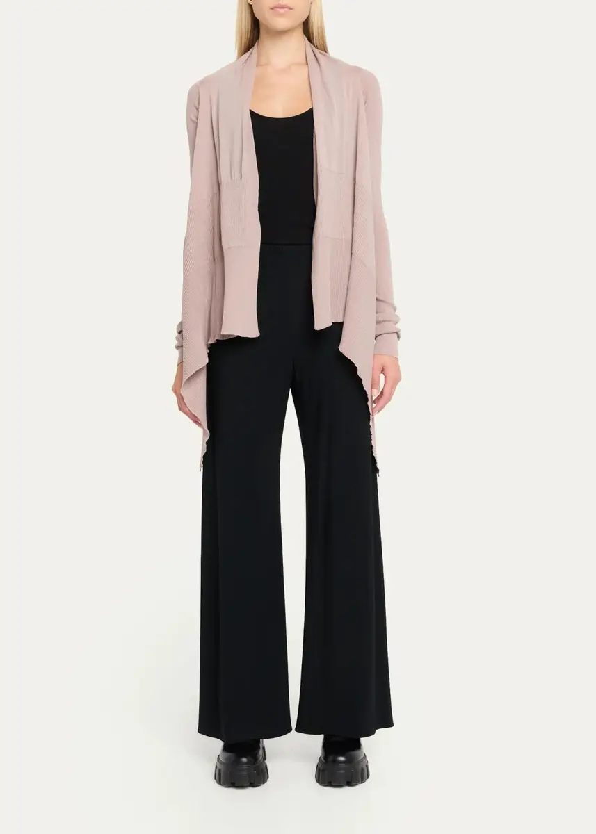 Rick Owens Wool Knit Long Medium Wrap Cardigan | Thumbnail 2