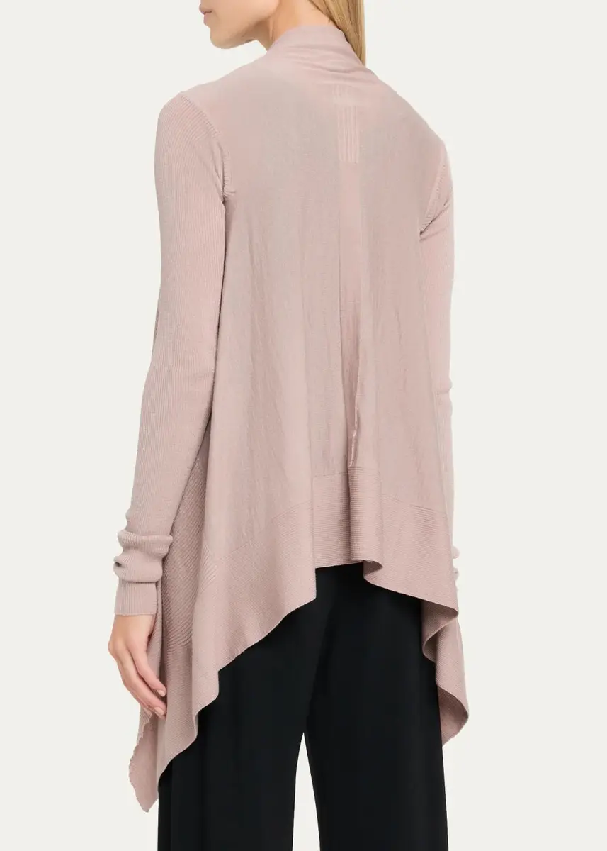 Rick Owens Wool Knit Long Medium Wrap Cardigan | Thumbnail 3