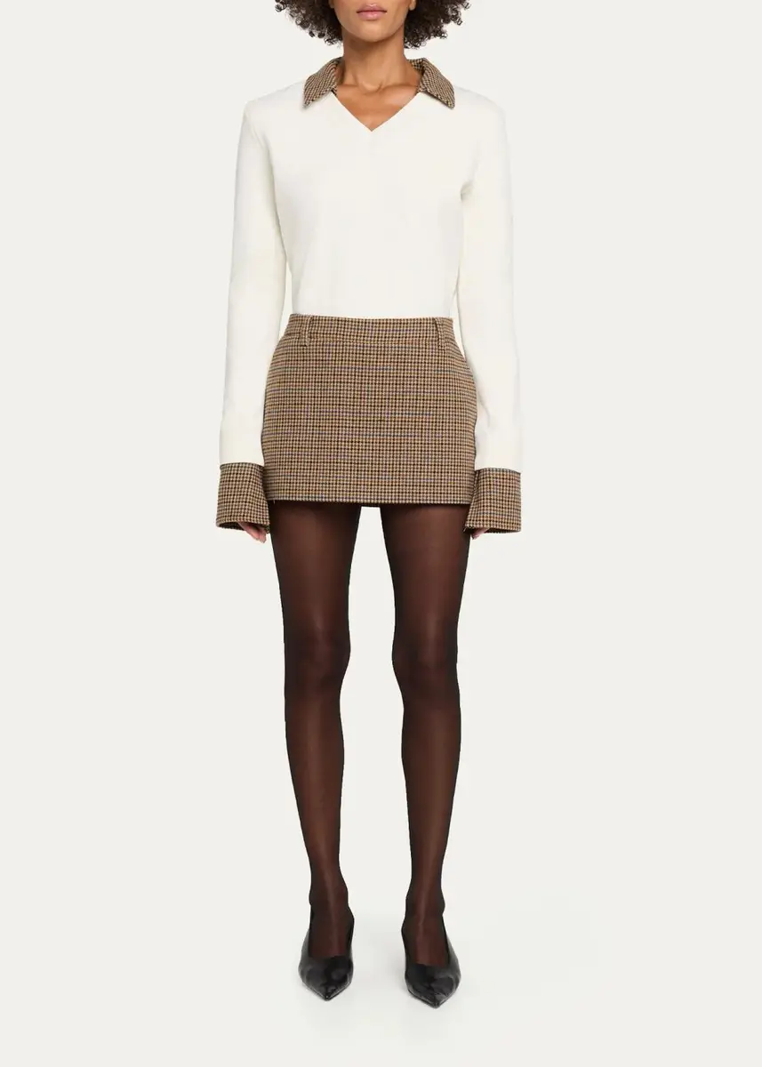SEROYA Valkiria Houndstooth Mini Skort | Thumbnail 2 SEROYA Valkiria Houndstooth Mini Skort | Thumbnail 2