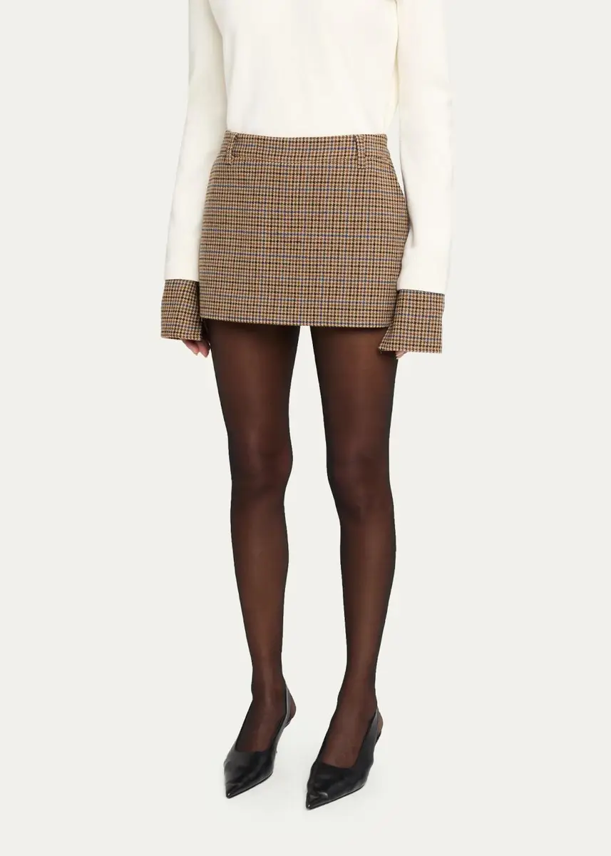 SEROYA Valkiria Houndstooth Mini Skort | Thumbnail 4 SEROYA Valkiria Houndstooth Mini Skort | Thumbnail 4