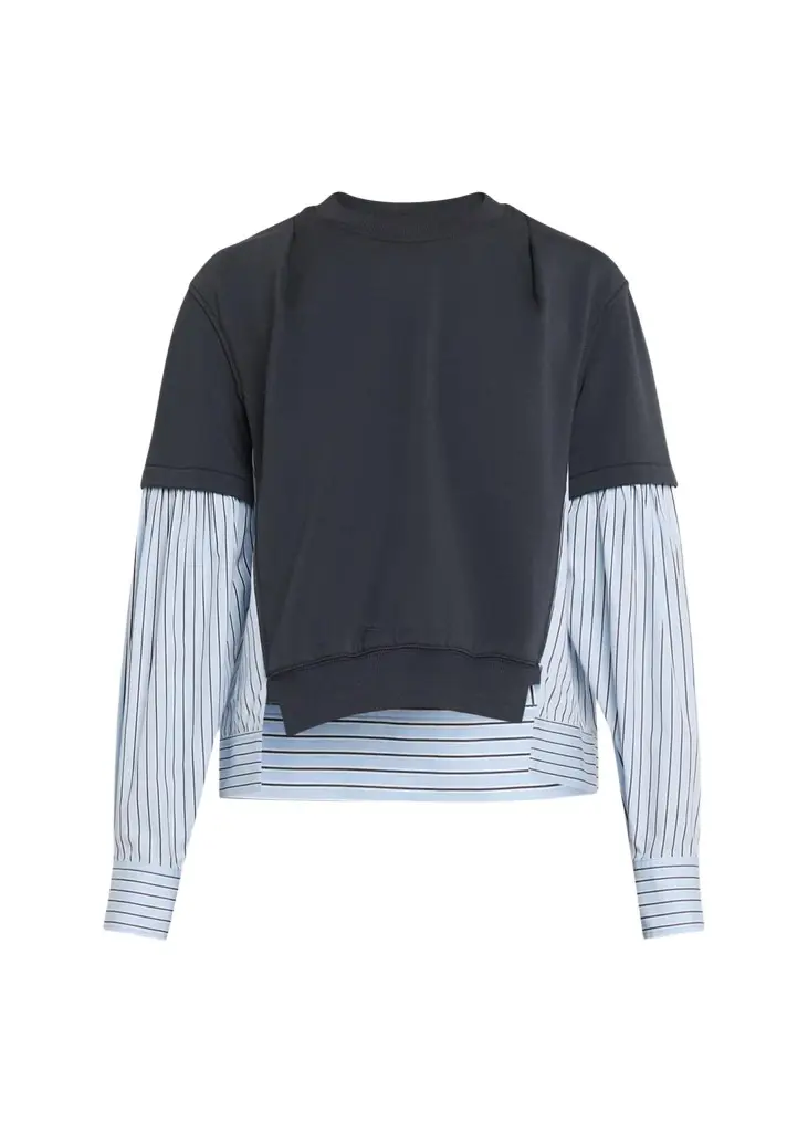 3.1 Phillip Lim Mixed-Media Layered Sweatshirt | Image 1 3.1 Phillip Lim Mixed-Media Layered Sweatshirt | Image 1