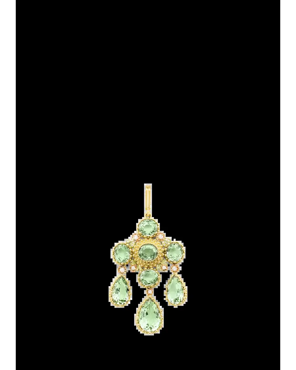 Mellerio 18K Yellow Gold Diamond and Prasiolite Pendant | Thumbnail 2 Mellerio 18K Yellow Gold Diamond and Prasiolite Pendant | Thumbnail 2