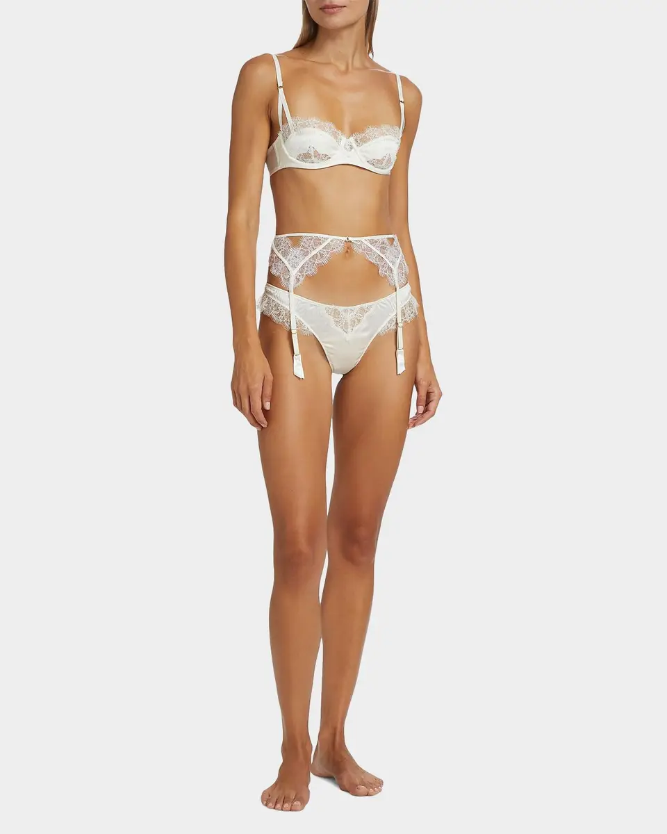 Kiki de Montparnasse Low-Rise Lace-Inset Stretch Silk Thong | Thumbnail 3 Kiki de Montparnasse Low-Rise Lace-Inset Stretch Silk Thong | Thumbnail 3