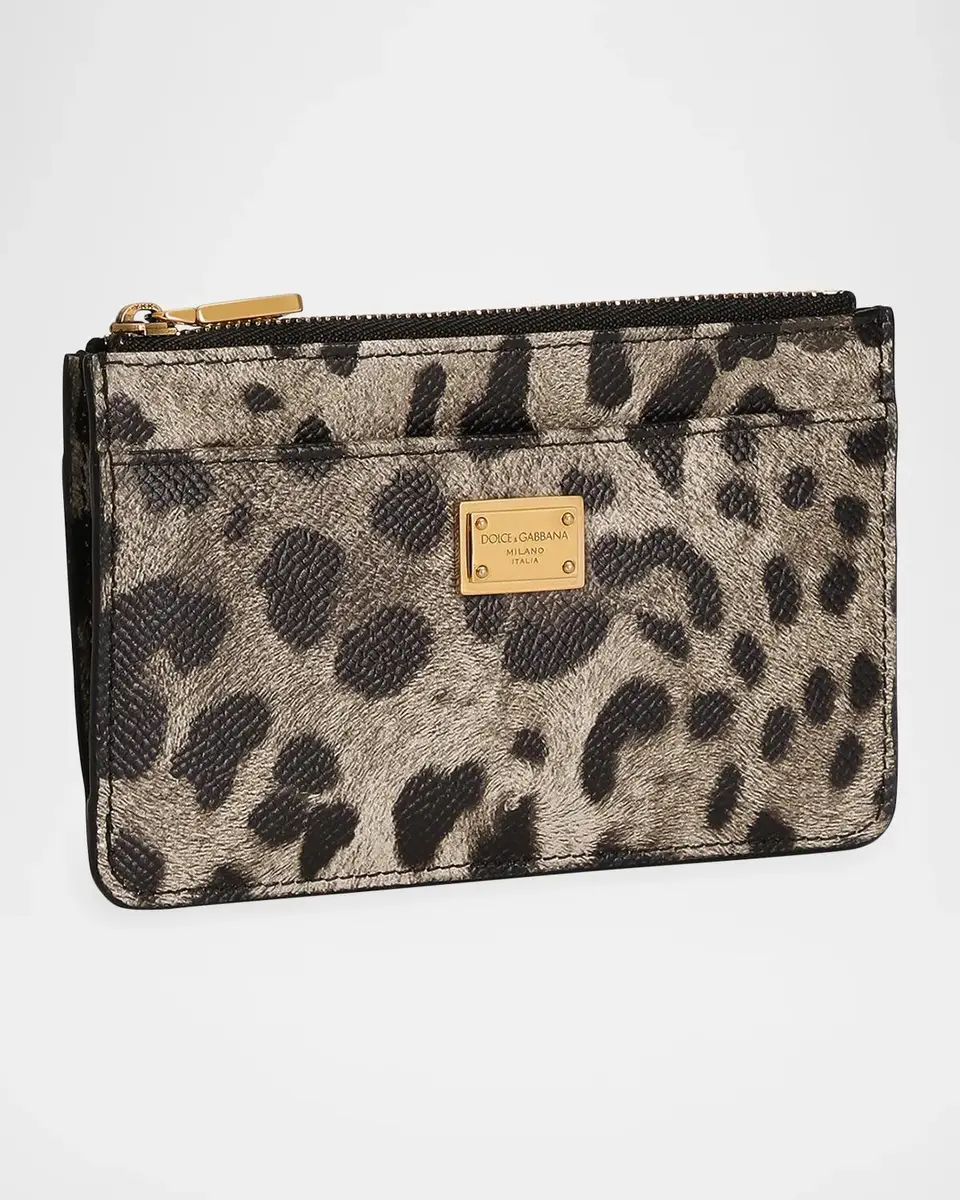 Dolce & Gabbana Logo Leopard-Print Leather Card Case | Thumbnail 2 Dolce & Gabbana Logo Leopard-Print Leather Card Case | Thumbnail 2