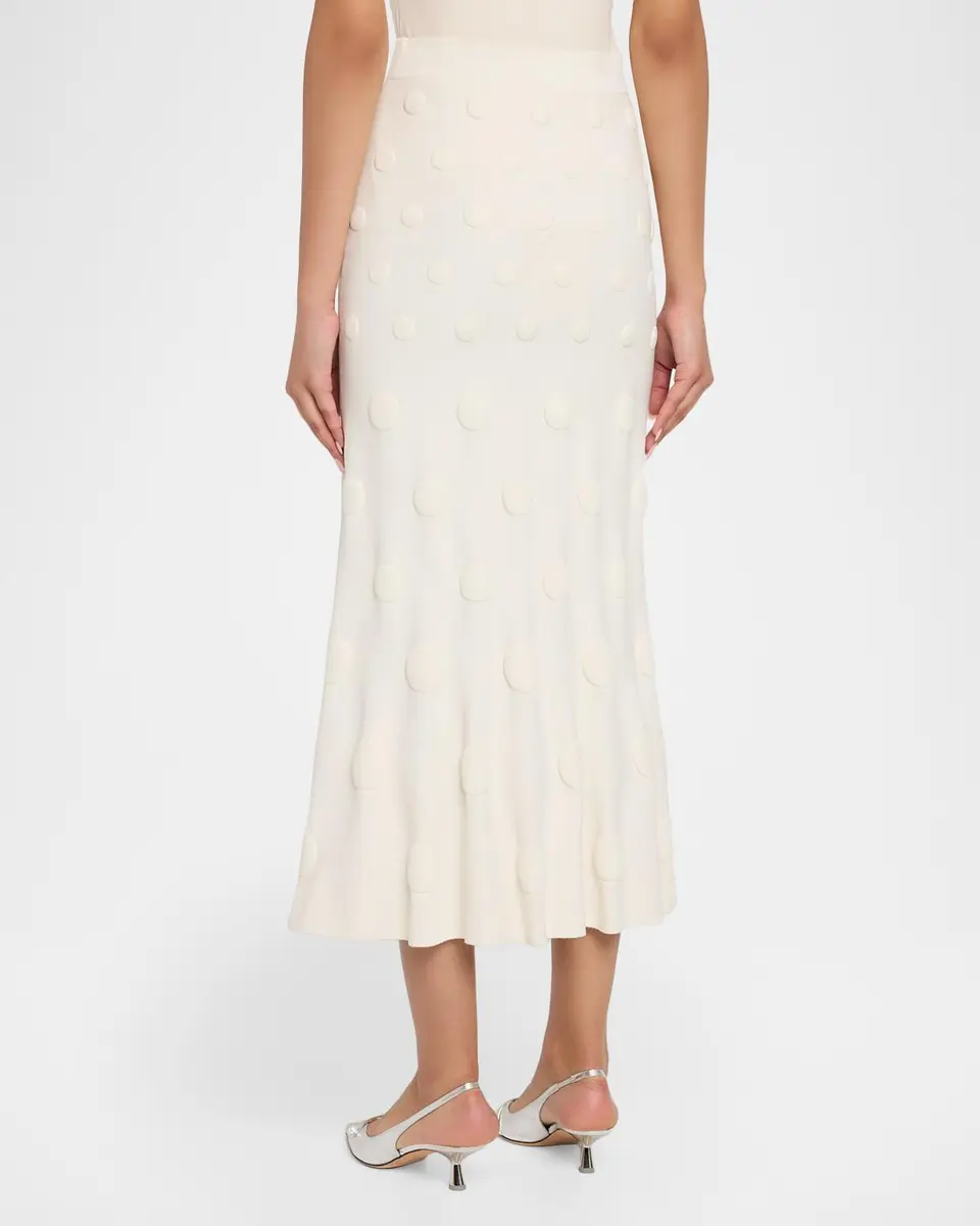 Lela Rose Pucker Dot Knit Midi Skirt | Thumbnail 3 Lela Rose Pucker Dot Knit Midi Skirt | Thumbnail 3