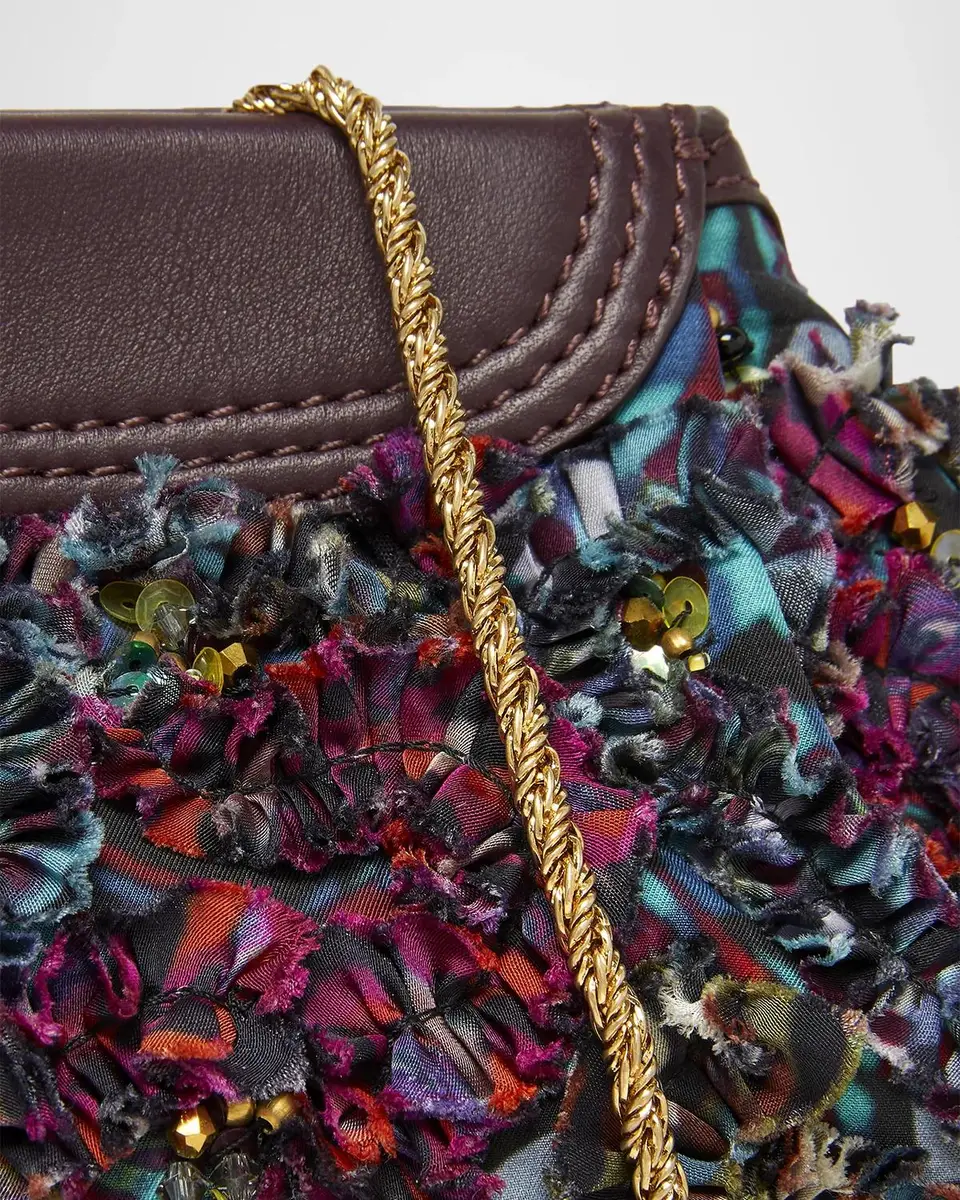 Dries Van Noten Small Ruffle-Embroidered Clutch Bag | Thumbnail 6 Dries Van Noten Small Ruffle-Embroidered Clutch Bag | Thumbnail 6