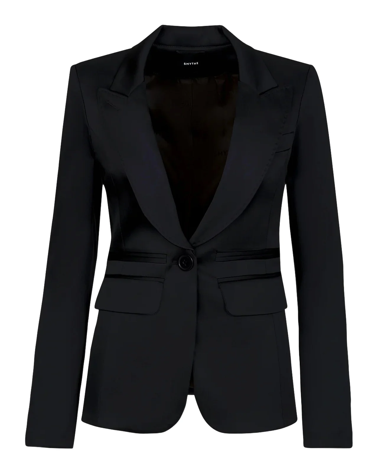 SMYTHE Tuxedo Peak-Lapel Stretch Blazer