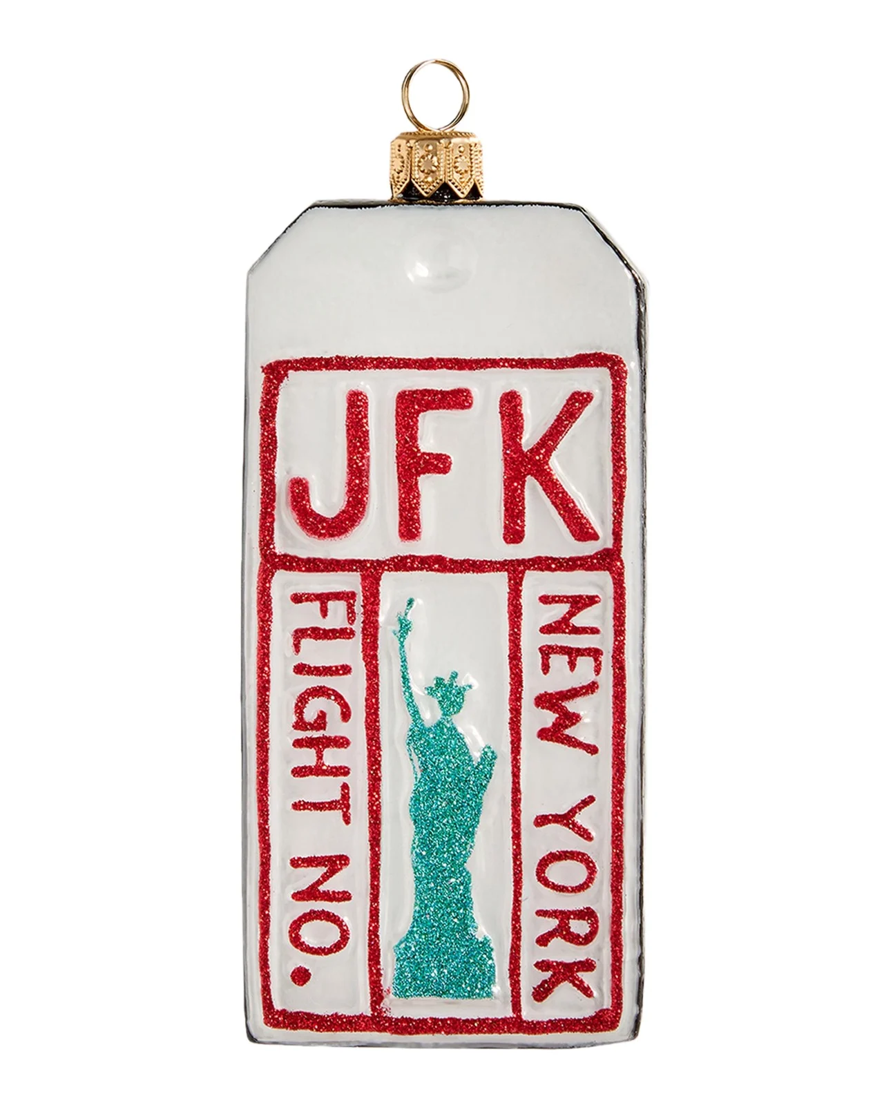Joy To The World Collectibles New York Luggage Tag Christmas Ornament
