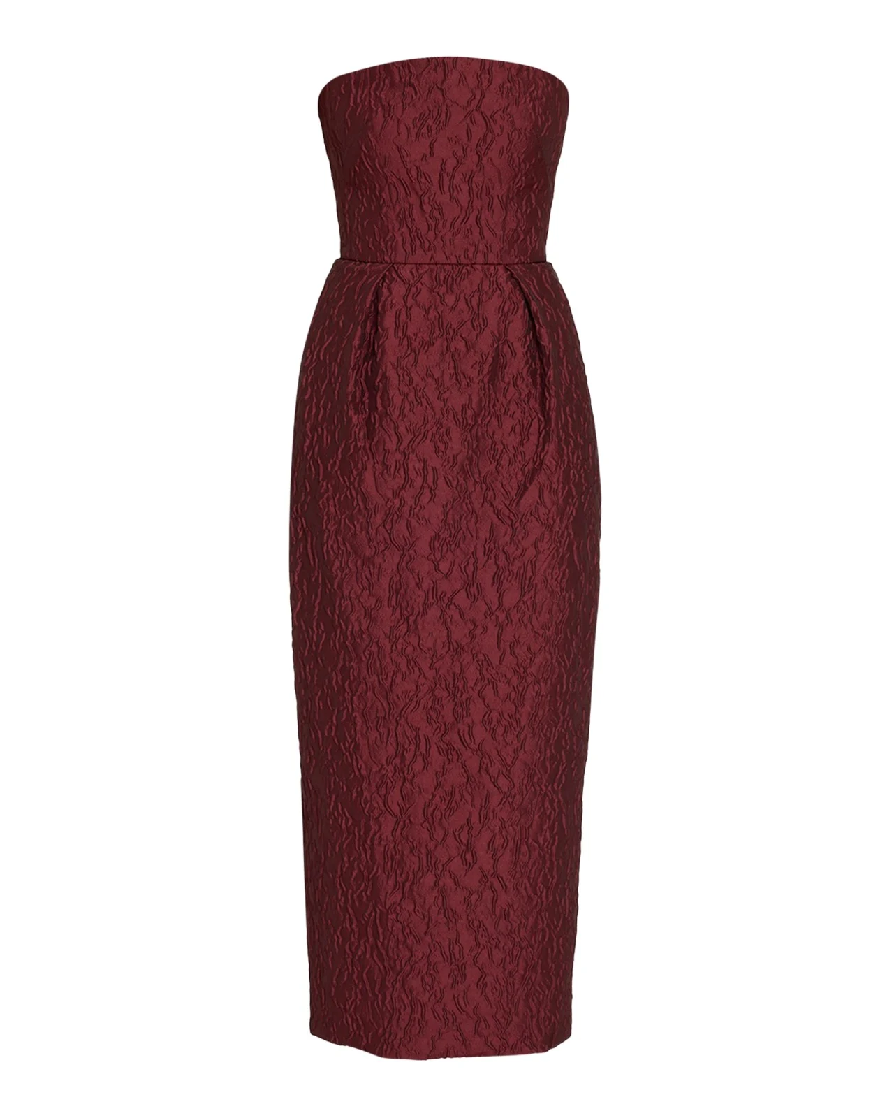 Strapless Textured Jacquard Midi Dress Strapless Textured Jacquard Midi Dress