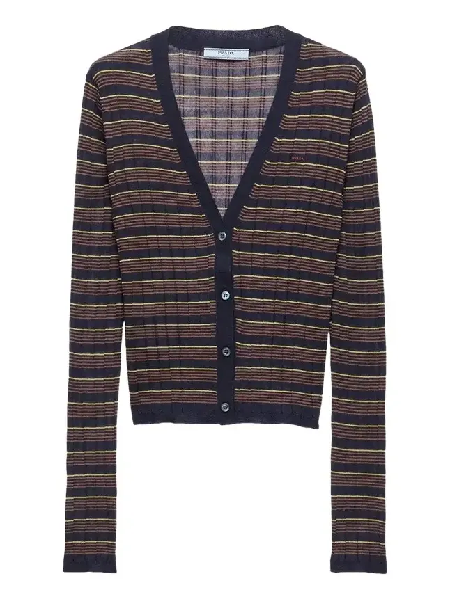 Striped Silk-Wool Cardigan Striped Silk-Wool Cardigan