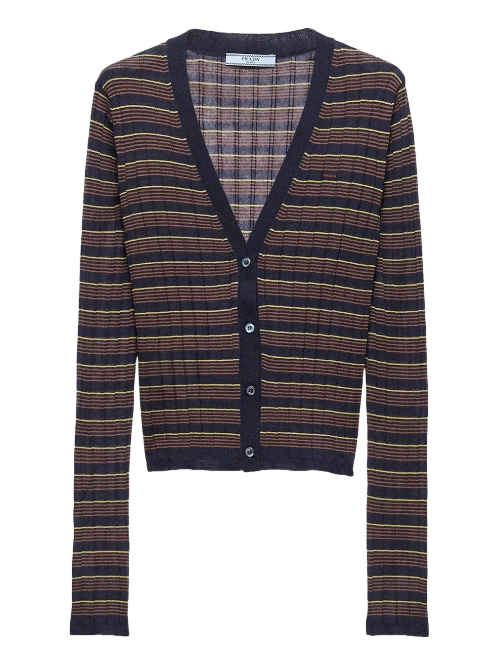 Striped Silk-Wool Cardigan Striped Silk-Wool Cardigan